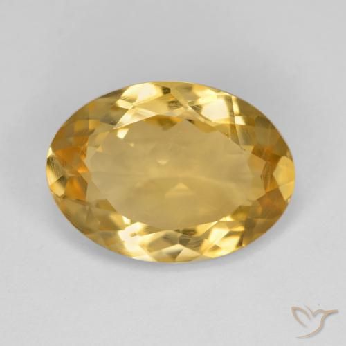 4.12ct 자연스러운 딥 골든 오렌지 황수정, 타원형, VS