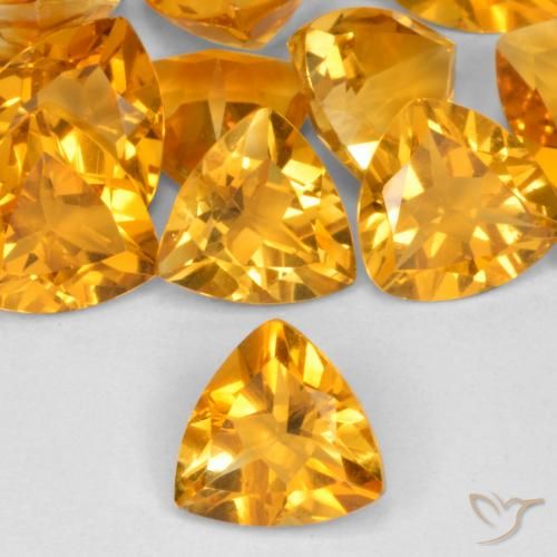 1.00ct 자연스러운 딥 오렌지-골드 황수정, 일조, VVS-VS