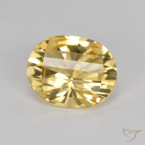 2.36ct 자연스러운 골든 황수정, 타원형, VVS