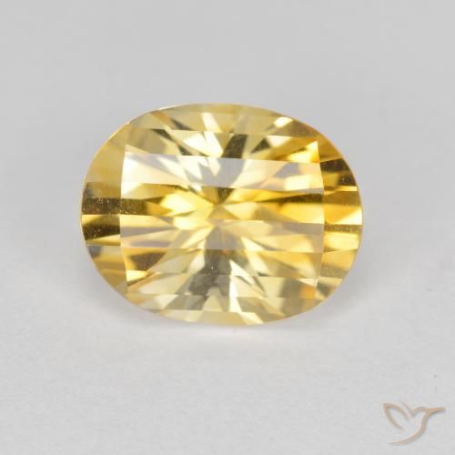 2.51ct 자연스러운 골든 황수정, 타원형, VVS