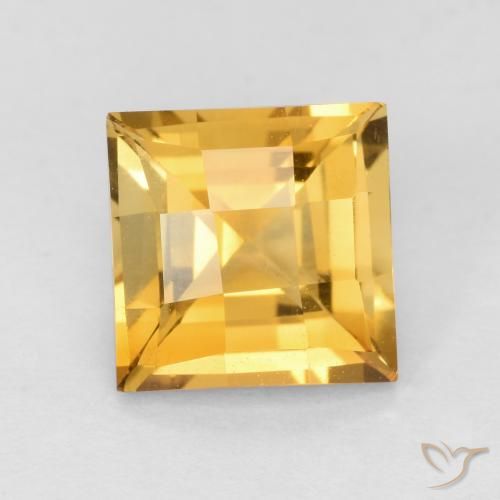 1.72ct 자연스러운 미디엄 골든 황수정, 정사각형, VVS