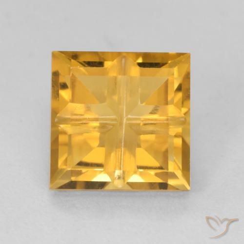 1.67ct 자연스러운 다크 골든 황수정, 정사각형, VS