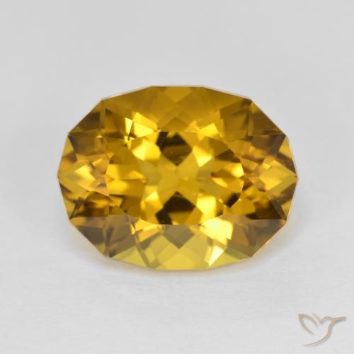4.35ct 자연스러운 갈색 황금 황수정, 팬시한, VS