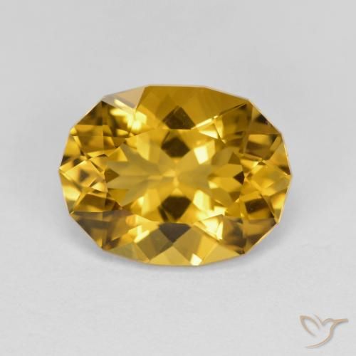 4.10ct 자연스러운 갈색 황금 황수정, 팬시한, VVS