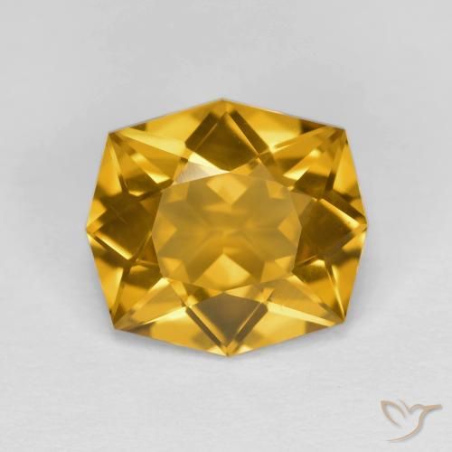 3.11ct 자연스러운 갈색 황금 황수정, 팬시한, VVS