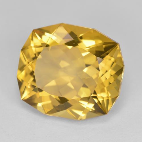 12.87캐럿 천연 미디엄 골든 시트린, 멋진 모양, 16.4×14.5 mm, VVS