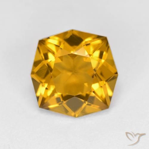 2.65ct 자연스러운 오렌지-골드 황수정, 에메랄드 컷, VVS