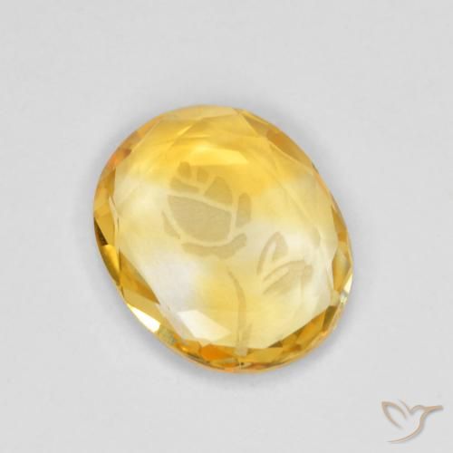 1.53ct 자연스러운 브라이트 골드 황수정, 타원형, 투명한