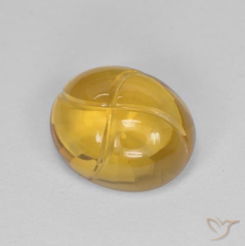 2.84ct 자연스러운 미디엄 골든 황수정, 타원형, 투명한