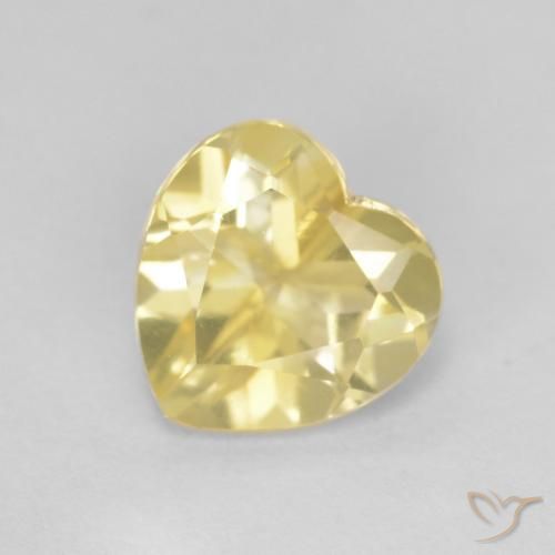 1.17ct 자연스러운 브라이트 골드 황수정, 마음, VS