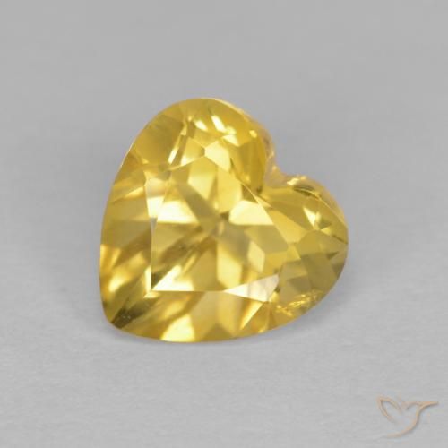 1.26ct 자연스러운 미디엄 골든 황수정, 마음, VS