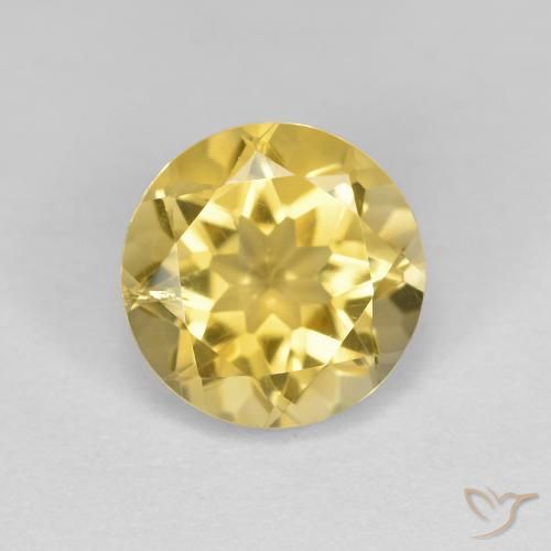 1.84ct 자연스러운 브라이트 골드 황수정, 둥근, VS