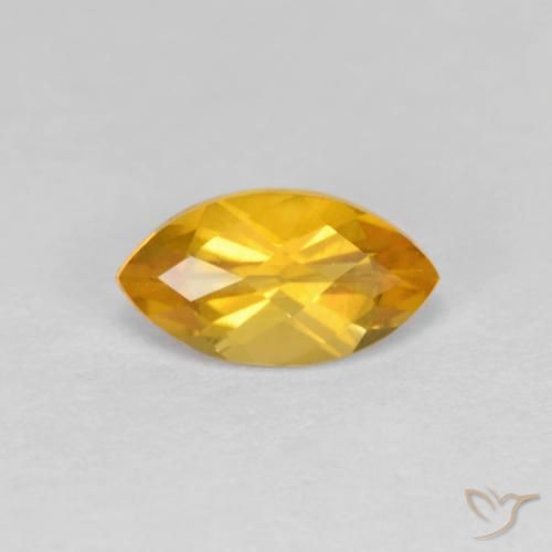 1.02ct 자연스러운 딥 골든 오렌지 황수정, 보석, VS