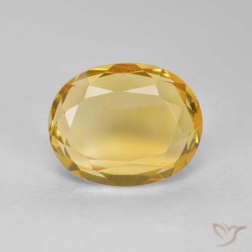 2.82ct 자연스러운 골든 황수정, 타원형, VVS-VS