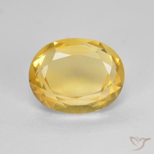 2.80ct 자연스러운 미디엄 골드 황수정, 타원형, VVS-VS