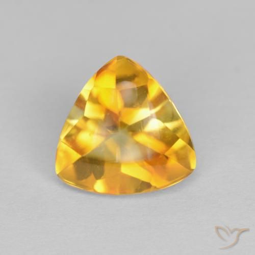1.61ct 자연스러운 다크 골든 황수정, 일조, 투명한