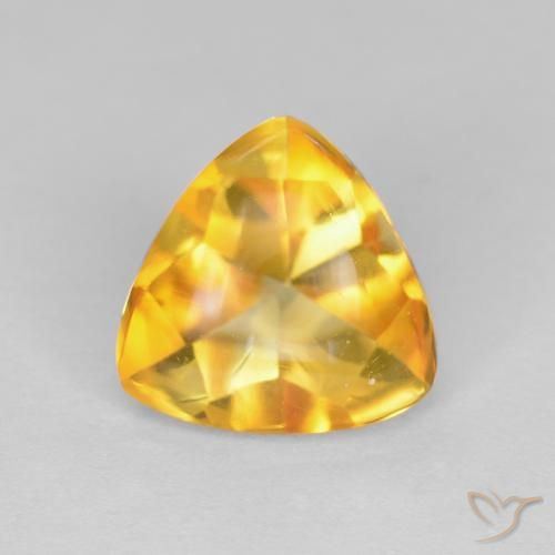 1.64ct 자연스러운 미디엄 골드 황수정, 일조, 투명한