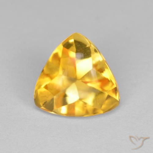 1.72ct 자연스러운 미디엄 골드 황수정, 일조, 투명한