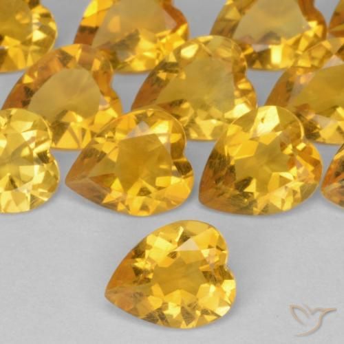 0.45ct 자연스러운 미디엄 골든 황수정, 마음, VS