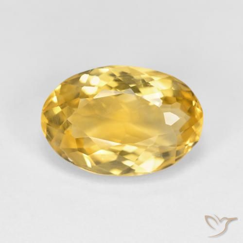 4.03ct 자연스러운 골든 황수정, 타원형, VS