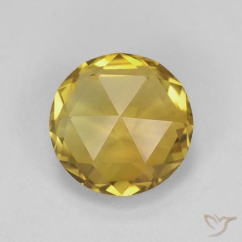 1.77ct 자연스러운 골든 오렌지 황수정, 둥근, VVS