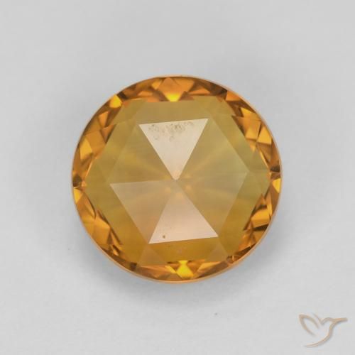 1.91ct 자연스러운 미디엄 오렌지 황수정, 둥근, VVS