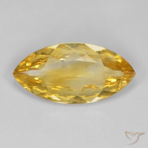 5.64ct 자연스러운 미디엄 골드 황수정, 보석, VVS