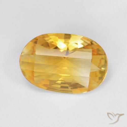 4.20ct 자연스러운 브라이트 골드 황수정, 타원형, VVS