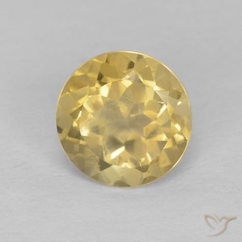1.31ct 자연스러운 연노랑 황수정, 둥근, VS