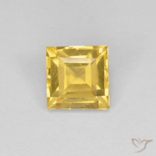 1.06ct 자연스러운 골든 황수정, 정사각형, VVS-VS