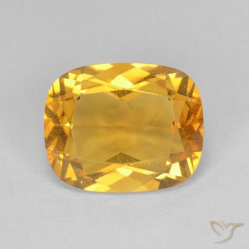 3.53ct 자연스러운 골든 황수정, 방석, VVS