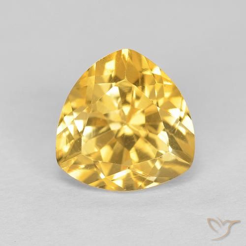1.98ct 자연스러운 미디엄 골드 황수정, 일조, VVS