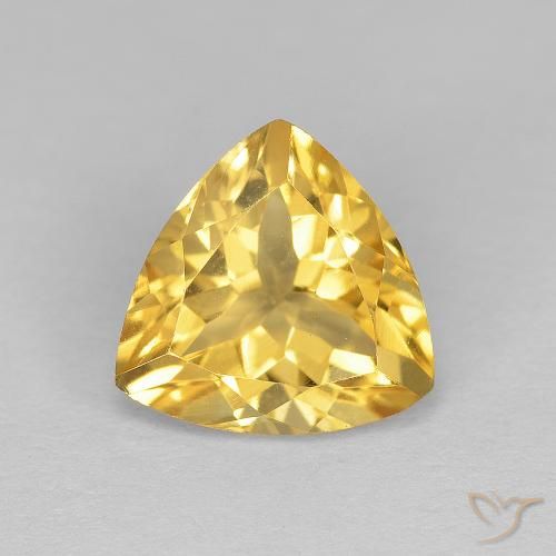 1.64ct 자연스러운 미디엄 골드 황수정, 일조, VVS
