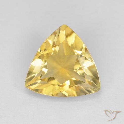 1.54ct 자연스러운 브라이트 골드 황수정, 일조, VVS