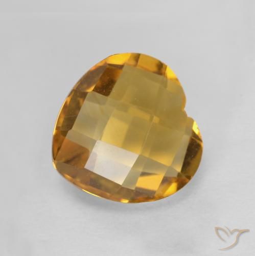 1.73ct 자연스러운 다크 골든 황수정, 마음, VVS