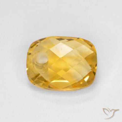 1.97ct 자연스러운 다크 골든 황수정, 방석, VVS-VS