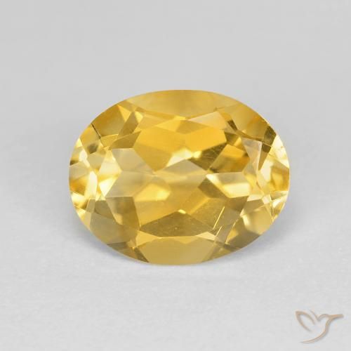 3.09ct 자연스러운 골든 황수정, 타원형, VVS
