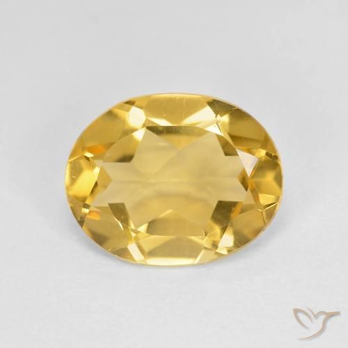 2.55ct 자연스러운 골든 황수정, 타원형, VVS-VS