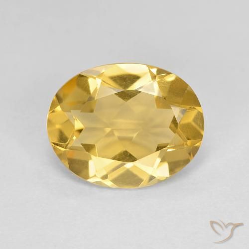 2.70ct 자연스러운 골든 옐로우 황수정, 타원형, VVS-VS