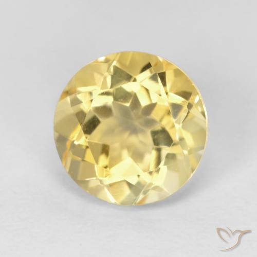 1.96ct 자연스러운 연노랑 황수정, 둥근, VVS