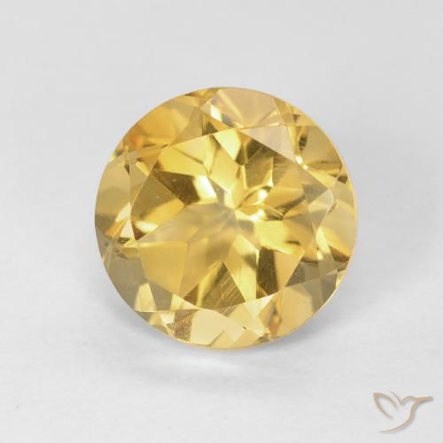 1.82ct 자연스러운 골든 황수정, 둥근, VVS