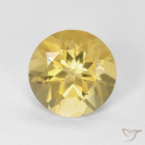 1.71ct 자연스러운 골든 황수정, 둥근, VVS