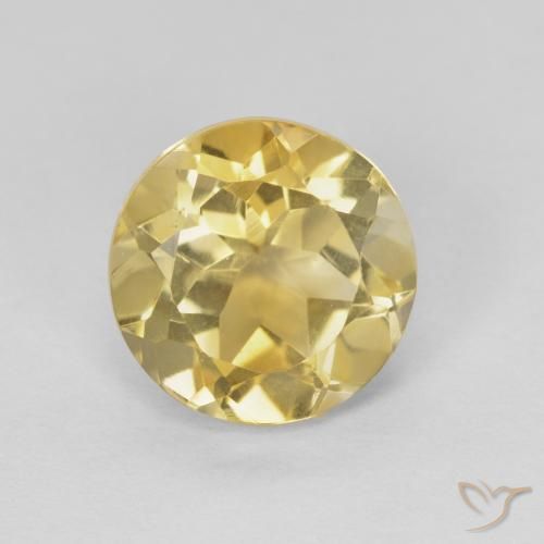 1.91ct 자연스러운 골든 황수정, 둥근, VVS