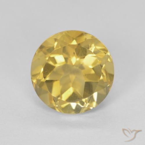 1.98ct 자연스러운 매우 밝은 황금빛 갈색 황수정, 둥근, VVS