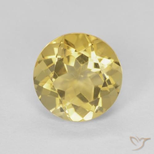 1.96ct 자연스러운 매우 밝은 황금빛 갈색 황수정, 둥근, VVS