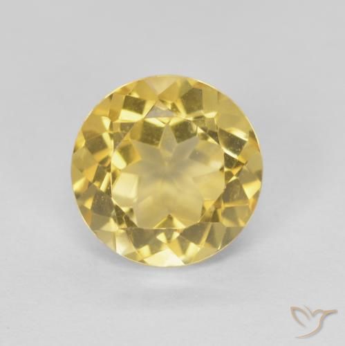 1.86ct 자연스러운 골든 황수정, 둥근, VVS
