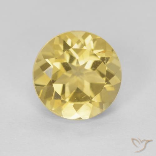2.05ct 자연스러운 연노랑 황수정, 둥근, VVS