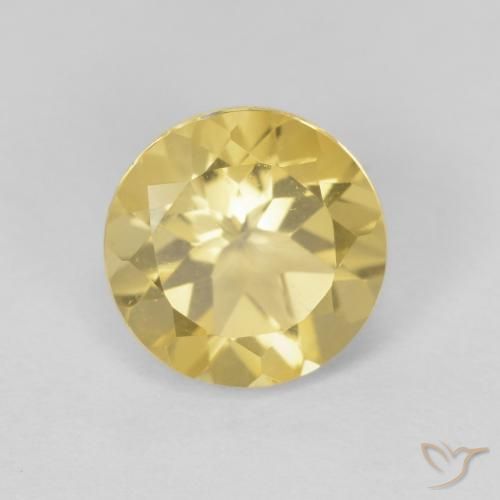 1.88ct 자연스러운 연노랑 황수정, 둥근, VVS