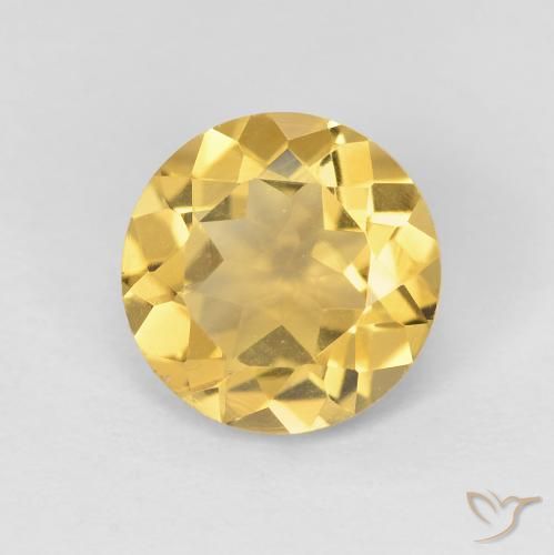 1.80ct 자연스러운 미디엄 골든 황수정, 둥근, VVS