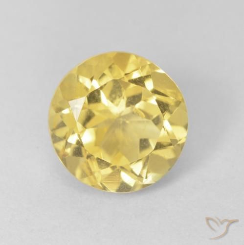 1.94ct 자연스러운 브라이트 골드 황수정, 둥근, VVS
